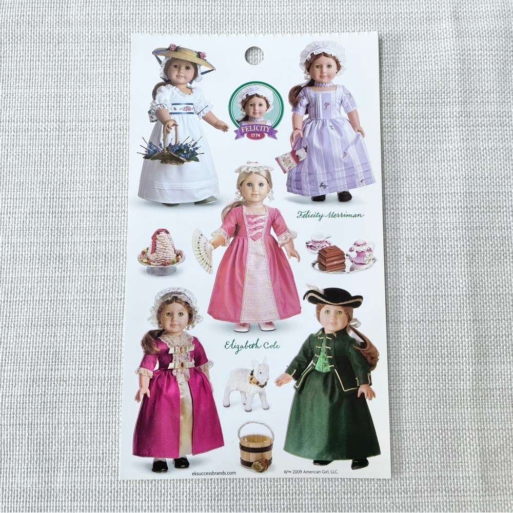 NEW 2009 American Girl FELICITY - 1 Sticker sheet